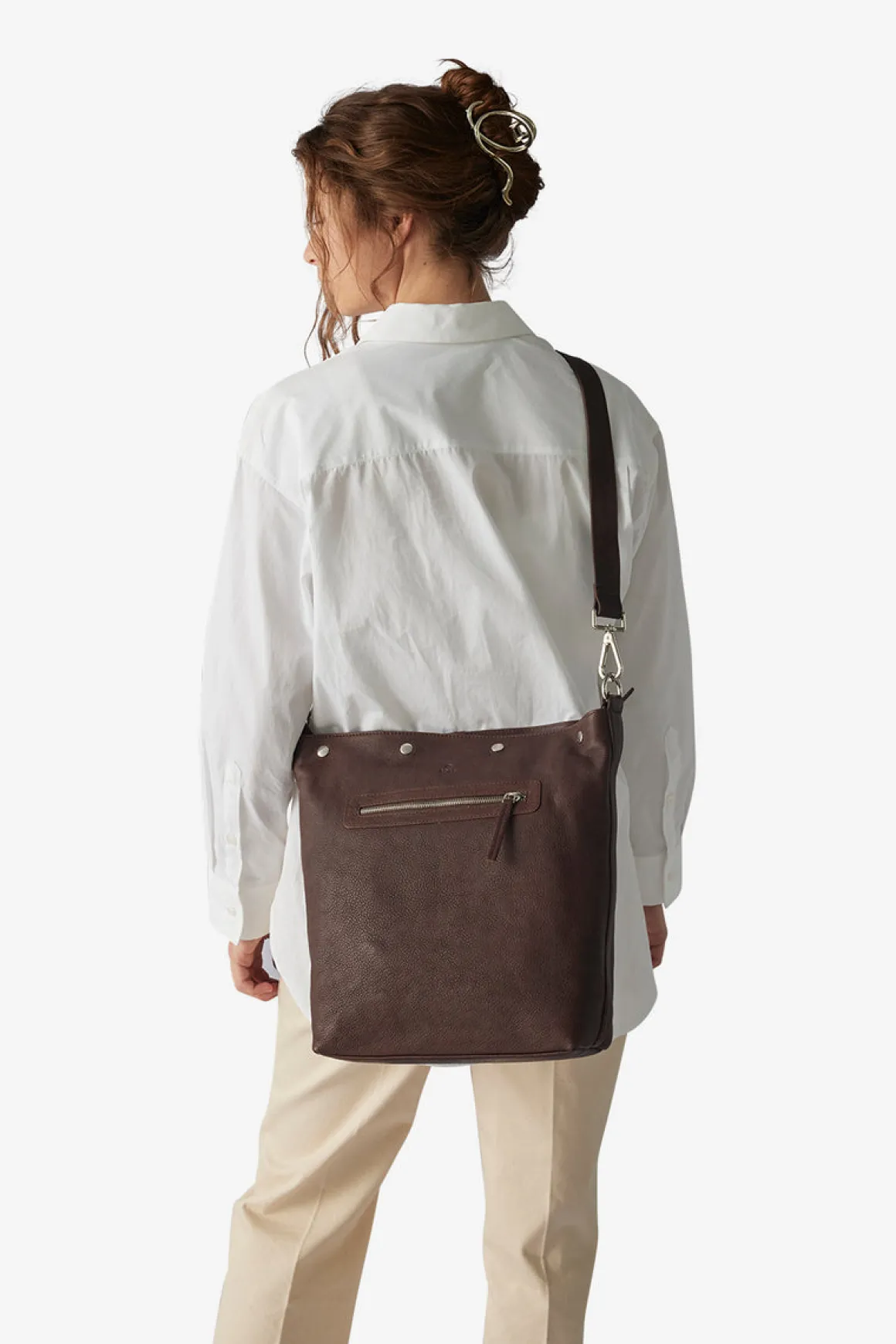 Adax Ravenna Shoulder Bag Elina Dark Brown-Dame Skuldertasker | Alle tasker